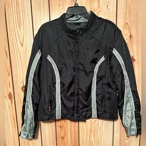 Men’s Motorcycle Jacket Short Black XL Zip Pockets Stretch Waist Hot Leathers